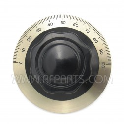 10009 Vintage Millen Radio Dial with Knurled Knob and Metal Skirt with Die Stamped 0-100 (NOS)