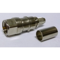 EZ-240-FM-75-X Times Microwave Type-F Male Crimp Connector LMR®240-75