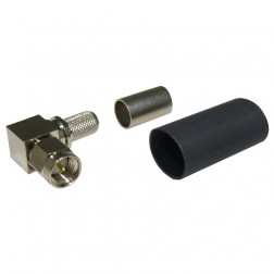 EZ-240-SM-RA SMA Male Crimp Connector, Right Angle, Cable Group X