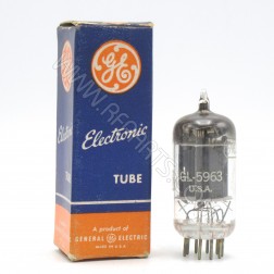 GL5963 General Electric Black Plate Medium Mu Twin Triode (NOS/NIB)