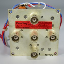 116-220201 Dow-Key 12vdc SP4T BNC Coaxial Relay - Non-Grounding, (NOS)