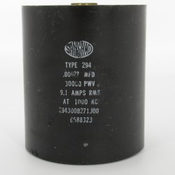 294300B271J00, Capacitance .00027mfd, Voltage 30kv, Amps 9.1, Type 294 (NOS)