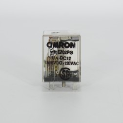 MHE202PG-UA-DC12 Omron DPDT Relay, 28V DC, 120V AC, NSN:6130-01-282-6243 (NOS)