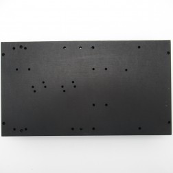 HSBLK-9.8 Black Anodized Aluminum Heatsink 5.5 x 9.875 x 1.25 Multiple Pre-Drilled Holes