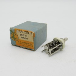 160-211-1 E. F. Johnson Variable Capacitor, Panel Mount, 2.7-10.8 pf, 11M811 (NOS)