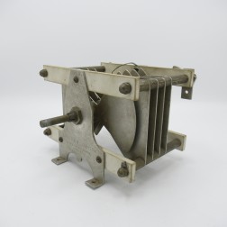 CX62C Barker & Williamson H.D. Variable Capacitor, Butterfly, 20-65pf 9kv 0.22" gap 8 plates (Pull)