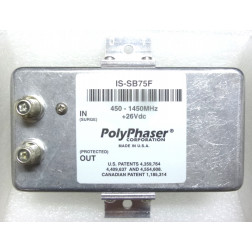IS-SB75F Polyphaser Lightning Protector 450-1450 MHz Type-F 75 ohm (NOS)
