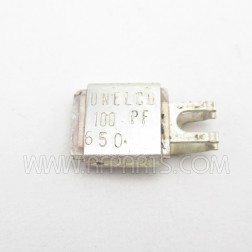 J101-100F Unelco Metal Cased Mica Capacitor Case F 100pf 250v (NOS)