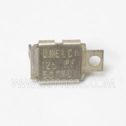 J101-125 Unelco Metal Cased Mica Capacitor Case B 125pf 500v (NOS)
