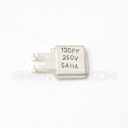 J101-130 Saha Metal Cased Mica Capacitor Case F 130pf 250v (NOS)
