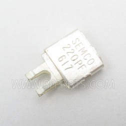 J101-220F Semco Metal Cased Mica Capacitor Case F 220pf 250v (NOS)
