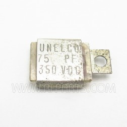 J101-75 FW Metal Cased Mica Capacitor Case A 75pf 350v (NOS)