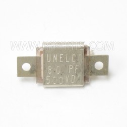 J101-80 Unelco Metal Cased Mica Capacitor Case B 80pf 500v (NOS)