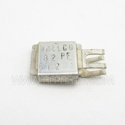 J101-82F Unelco / Semco Metal Cased Mica Capacitor Case F 82pf 250v (NOS)