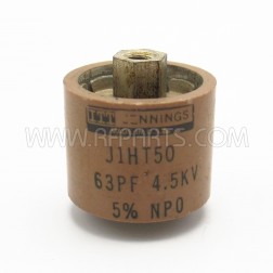 J1HT50 Jennings Doorknob Capacitor 63pf 4.5kv 5% NPO (Pull)