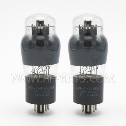 JAN-CHS-6L6GA Sylvania Black Plate Beam Power Amplifier Tube Matched Pair (2) (NOS)