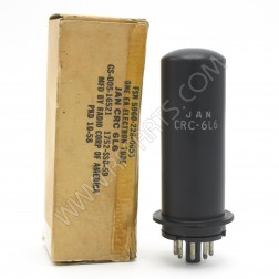 JAN-CRC-6L6 RCA Vintage Metal Beam Power Amplifier Tube (NOS/NIB)