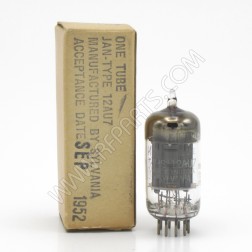 JHS-12AU7 Sylvania Medium Mu Twin Triode Black Plate (NOS/NIB)