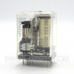 K2T-12V-9-H1 R10 Aromat Relay DPDT 12vdc 185 Ohm PCB Mount 2 Amp (NOS)