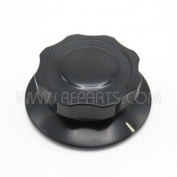 2Z58822-48 Ribbed Black Tuning Knob with Skirt and White Pointer (NOS)