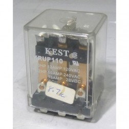 KRUP110 KEST Enclosed Relay, 3PDT 120vac 13a, (NOS)