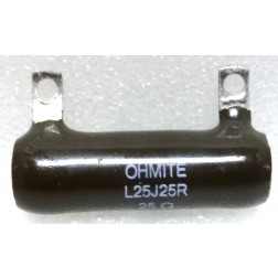 L25J25R Wirewound Resistor, 25 ohm 25 watt, Ohmite