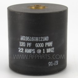 M195160B121A0 High Voltage Cylindrical Capacitor 120pf 6kv 2.2amps @ 1MHz (NOS)