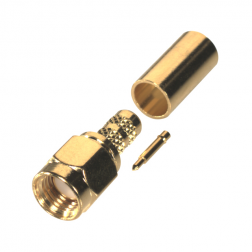 RSA-3000-1C RFI SMA Male Crimp Connector for Cable Group C; N-G-T