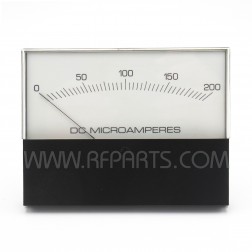 140200-001 Modutec DC Microamperes Panel Meter 0-200 (NOS)