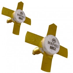 MRF401 Motorola NPN Silicon RF Power Transistor 25W (PEP) 30 MHz 28V Matched Pair (2) (NOS)