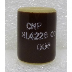 NL422B03-008 CNP Glazed Ceramic Standoff Insulator 1" Long x 3/4" Diameter with Threaded Mounting Holes