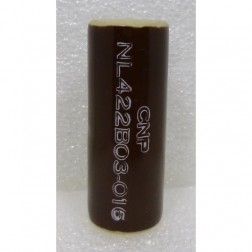 NL422B03-016 CNP Glazed Ceramic Standoff Insulator 2" Long x 3/4" Diameter with Threaded Mounting Holes