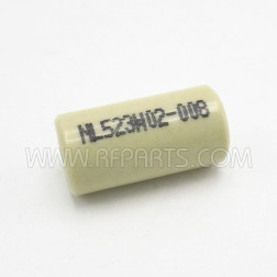 NL523W02-008 Insolate Glazed Ceramic Standoff Insulator 1" Long x 1/2" Diameter with 8-32 Threaded Mounting Holes