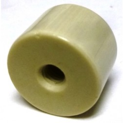 NL523W03-0515 Centralab Glazed Ceramic Standoff Insulator 1/2" Long x 3/4" Diameter with Threaded Mounting Holes