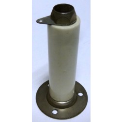 NL523W03-250 Centralab Glazed Ceramic Standoff Insulator 2 1/2" Long x 3/4" Diameter with 3 Hole Mount