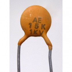 NP0 Ceramic Disc Capacitor 15pF 1kv