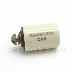 NS4W0308 CAS Glazed Ceramic Insulator 1 inch Long x 3/4 inch Diameter (Pull)