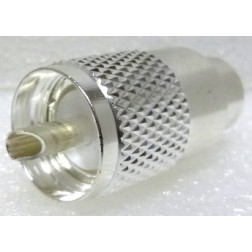 PL259A UHF Male Solder Type Connector, Silver PTFE (PL259)