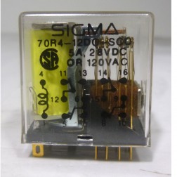 R10E1X4V185 Sigma Relay 4pdt 5amp 12v 185ohm (70R4-12DC-SCO) (NOS)