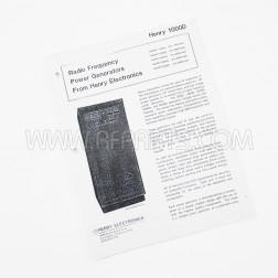 Instruction Manuals Henry Electronics Power Generators (Reprint)
