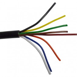 RCEH14/18 Davis RF 8 Wire Black Rotor Cable with Two-14 Gauge & Six-18 Gauge