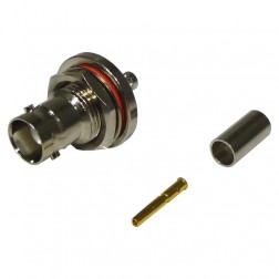 RFB-1117 RF Industries BNC Female Crimp Bulkhead Connector for Cable Group C