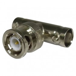 RFB-1130 RF Industries BNC Male to Double Female TEE In Series Adapter