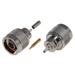 RFN-1005-B-03 RF Industries Type-N Male Clamp/Crimp Connector for Cable Group B