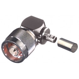 RFN-1009-X-04 RF Industries Right Angle Type-N Male Crimp Connector for Cable Group X