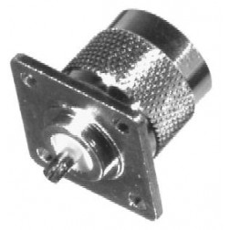 RFN-1041-1 RF Industries Type N Male 4 Hole Panel Mount Chassis Connector