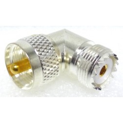 RFP532-TSG Right Angle UHF Male (PL259) to Female (SO239) IN Series Adapter