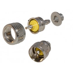 RFU-504 RF Industries UHF Male Push-On Connector for Cable Group C