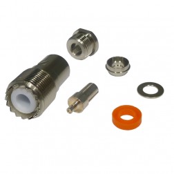 RFU-520 RF Industries UHF Female Clamp (SO239) Connector for Cable Group C & C1