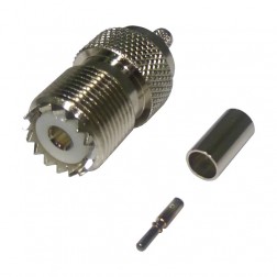 RFU-527 RF Industries UHF Female Crimp (SO239) Connector for Cable Group C